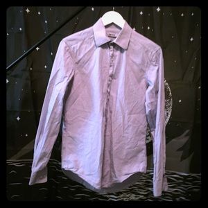 Men’s Blue White Striped Button-Up. Men’s Medium.